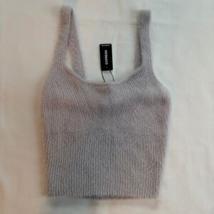 24H SALE Express Fuzzy Knit Soft Crop Top Size Small NWT
